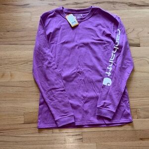 Carhartt women’s Long Sleeve Tee in Purple